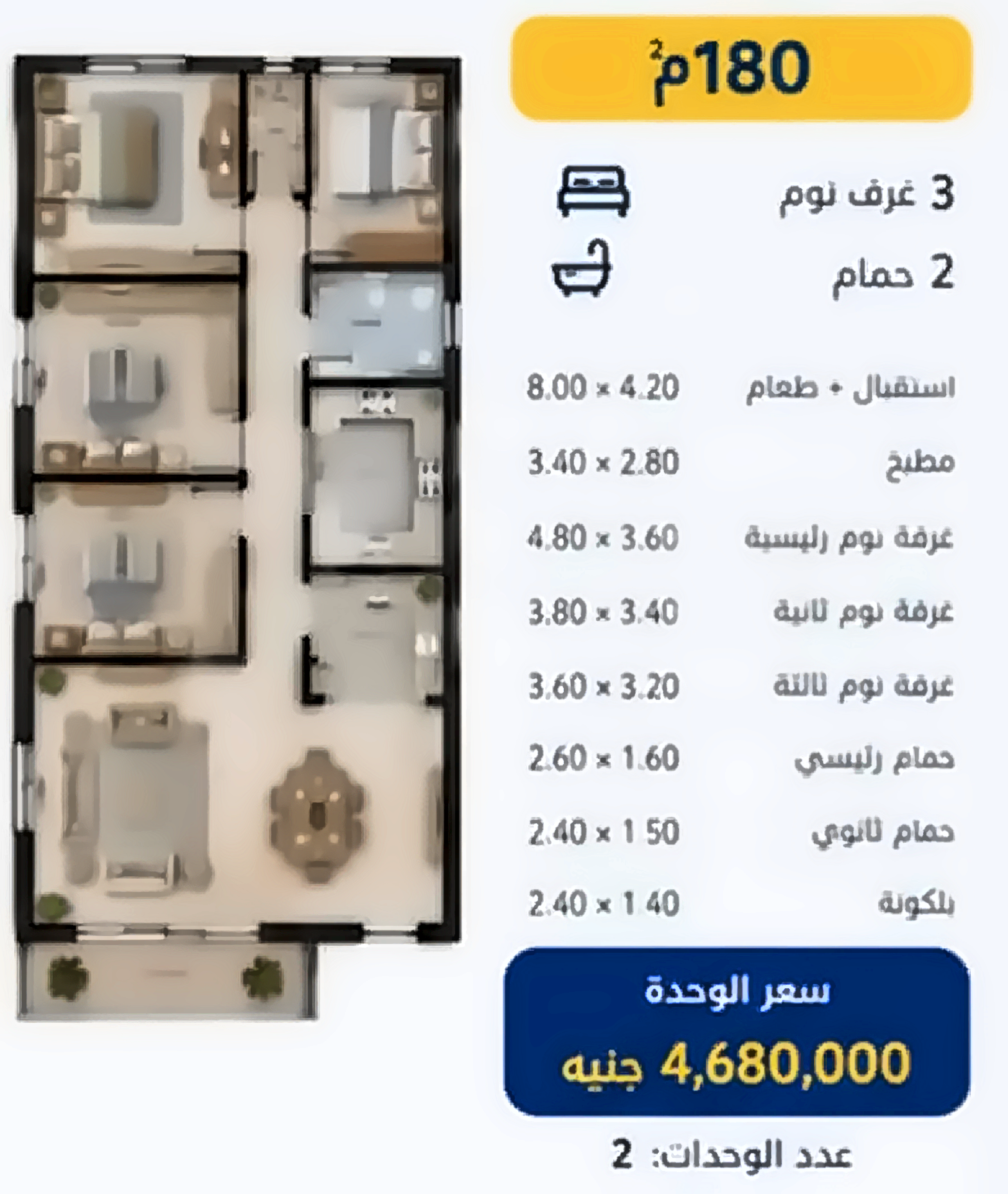 صورة شقة · رقم 501 · الدور الخامس · مبنى B-02